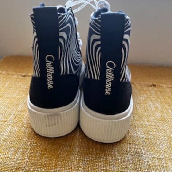 NEW PF Flyers Chill house Collab Black White High Top Sneakers Women’s Sz 8 NWOT - Picture 12 of 13